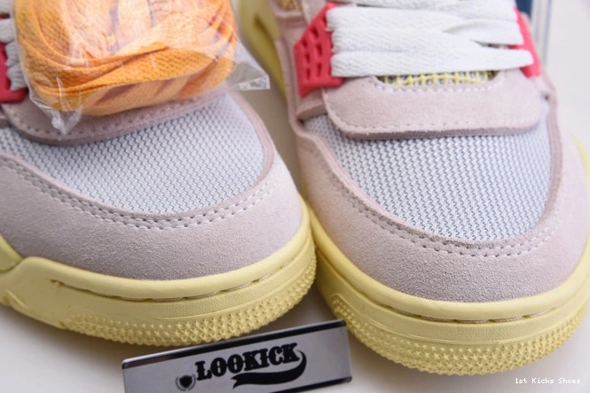 1st Kicks DC9533-800 Union Ice Guava Retro Jordan Air 4 0729